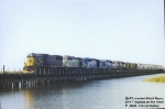 CSX 8545 leads Q602 northbound over the Mulat Bayou Trestle